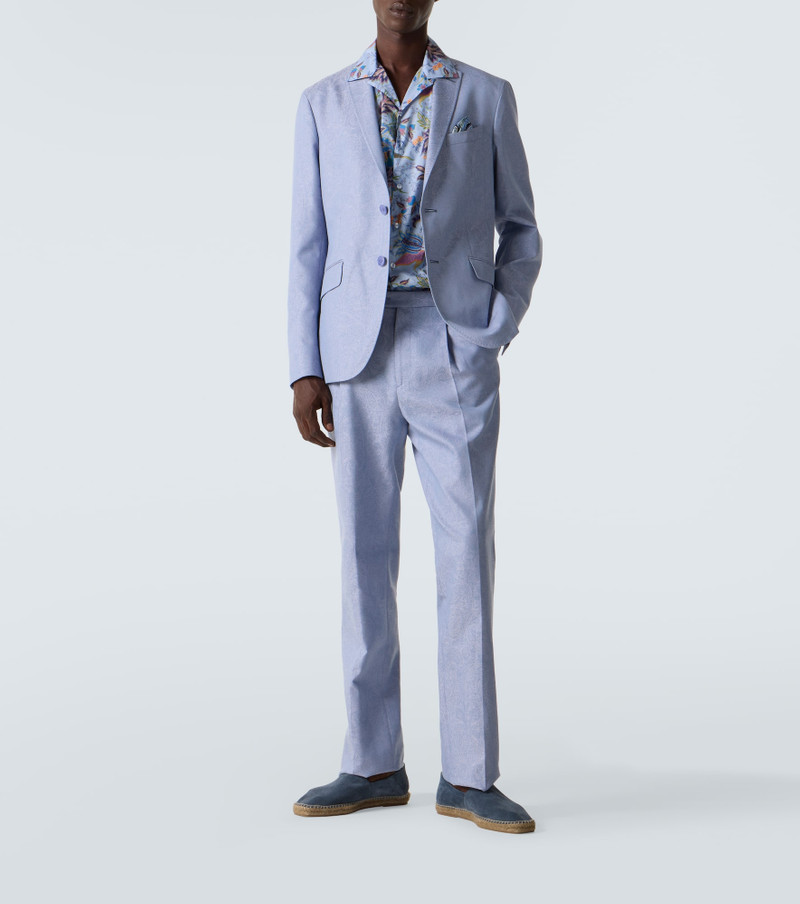 Etro Printed cotton poplin bowling shirt outlook