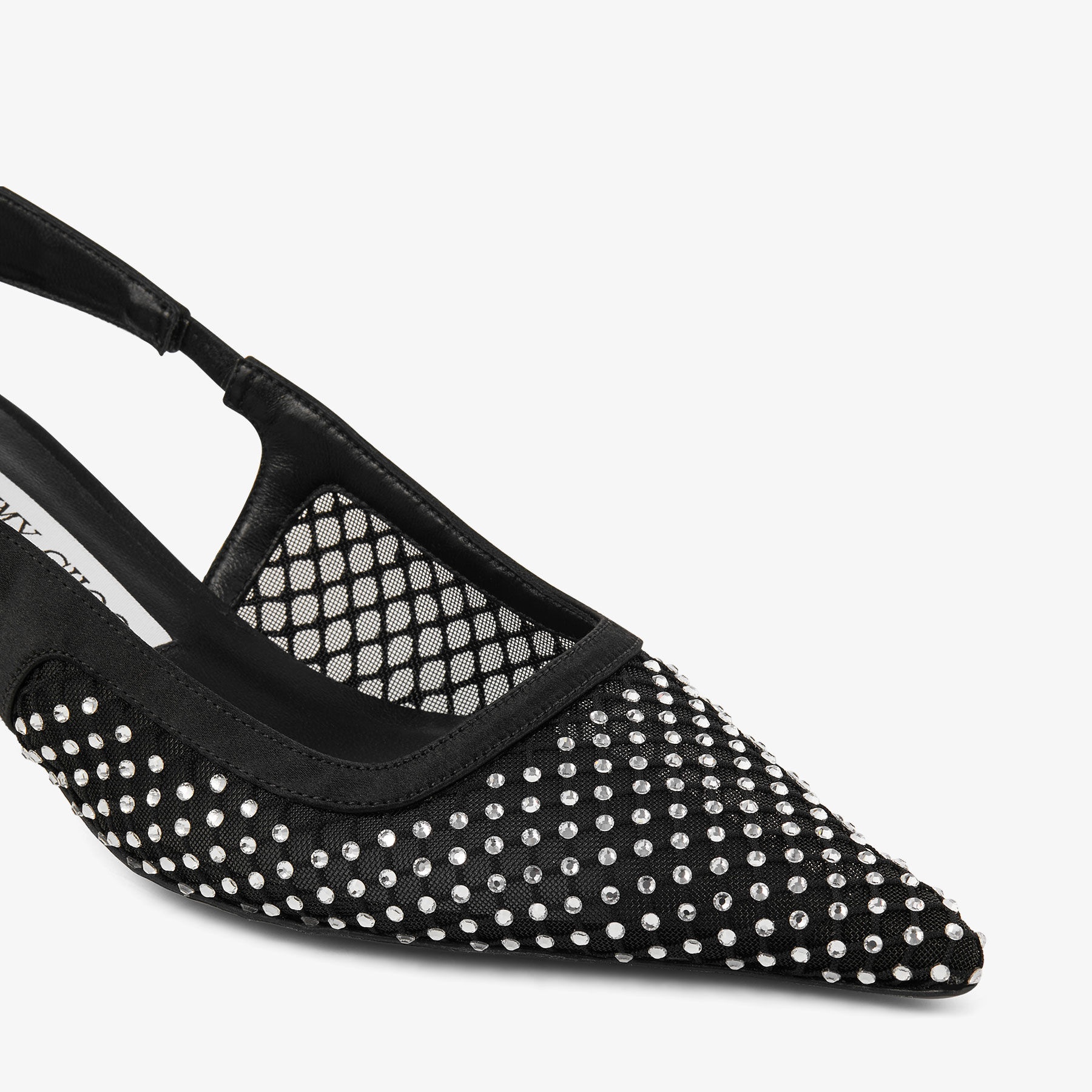 Amel 50
Black Crystal Mesh & Satin Pumps - 4