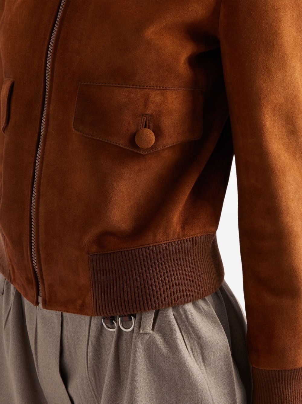 suede blouson jacket - 5