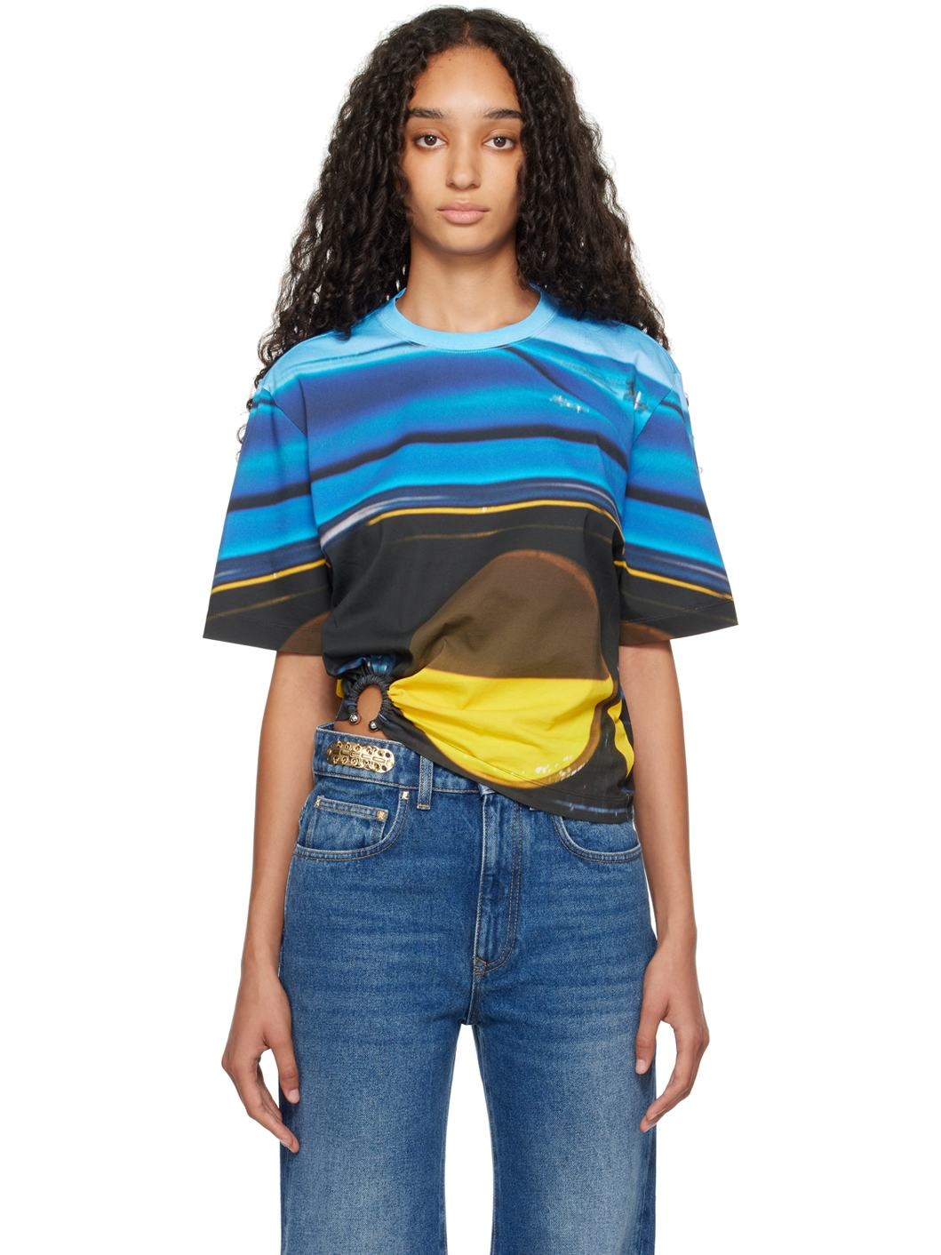 Multicolor Piercing Fast Cars T-shirt - 1