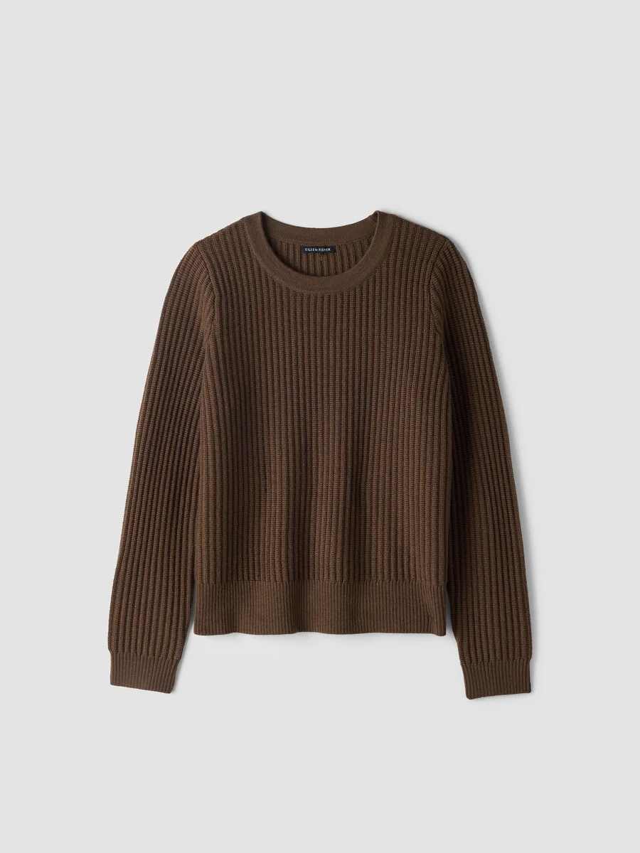 Italian Merino Crew Neck Top in Regenerative Wool - 1