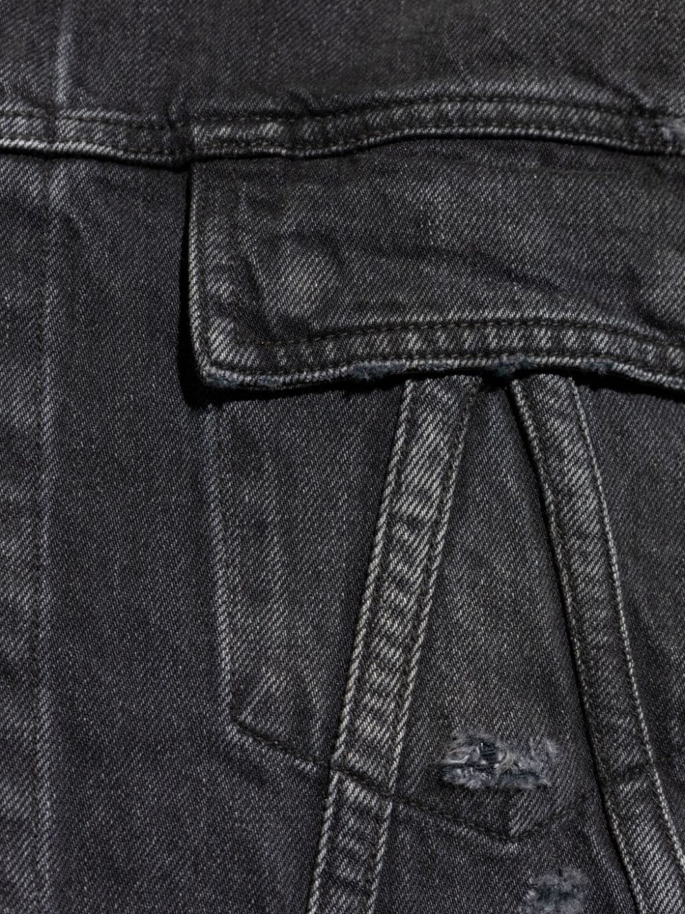 distressed-effect denim jacket - 5