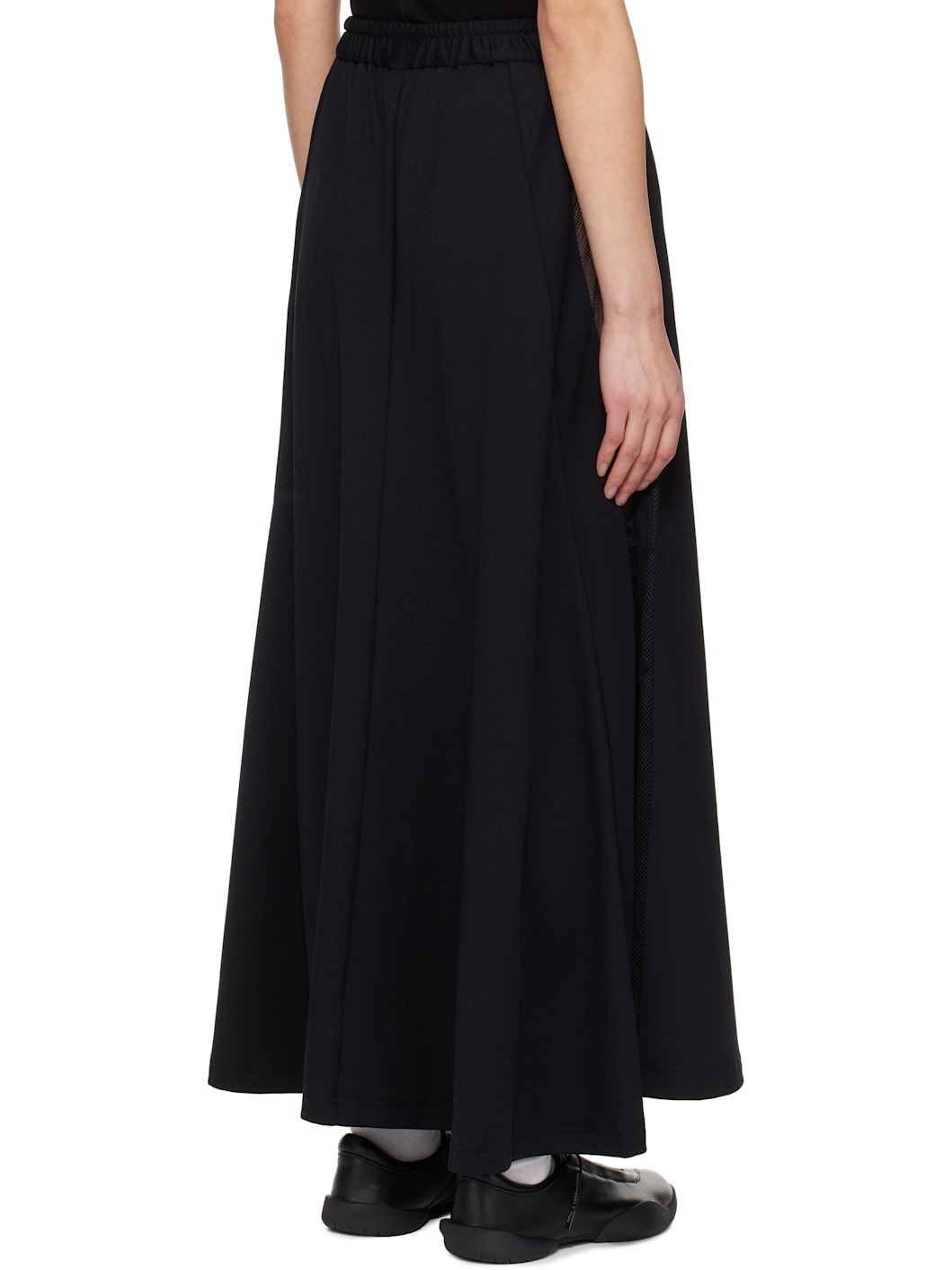 Black 3-Stripes Track Maxi Skirt - 3