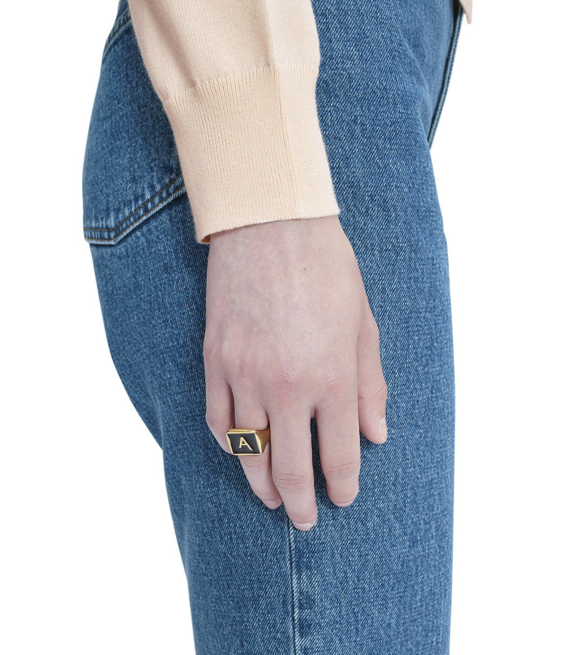 A.P.C. Logo A signet ring outlook