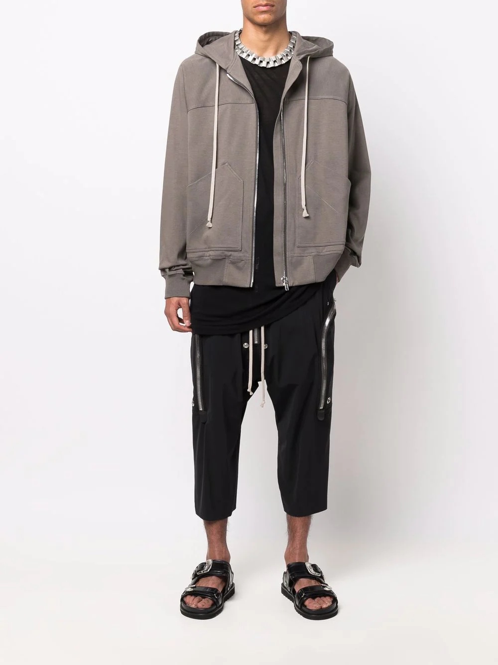 cropped drop-crotch track pants - 2