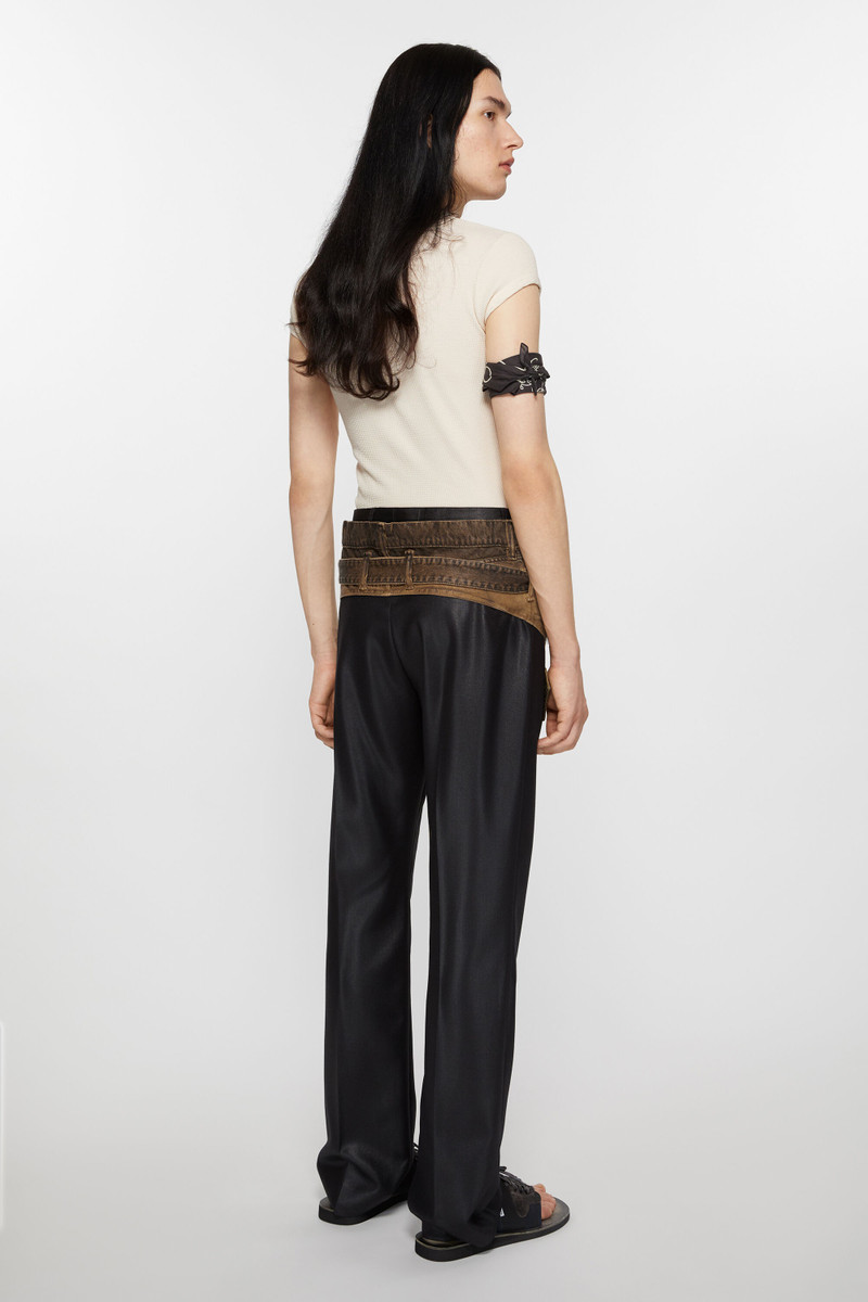 Wool blend trousers - Black/Black 4