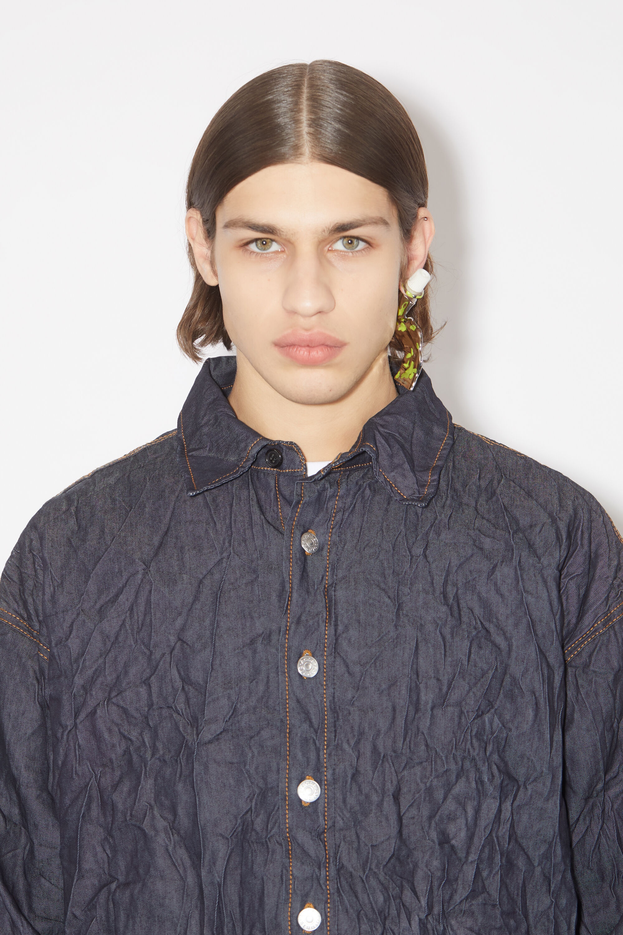 Paint tube earring - Silver/yellow - 3