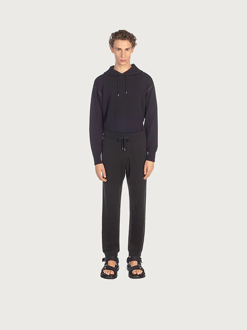 FERRAGAMO SPORTY TROUSERS WITH NUBUCK DETAILS outlook