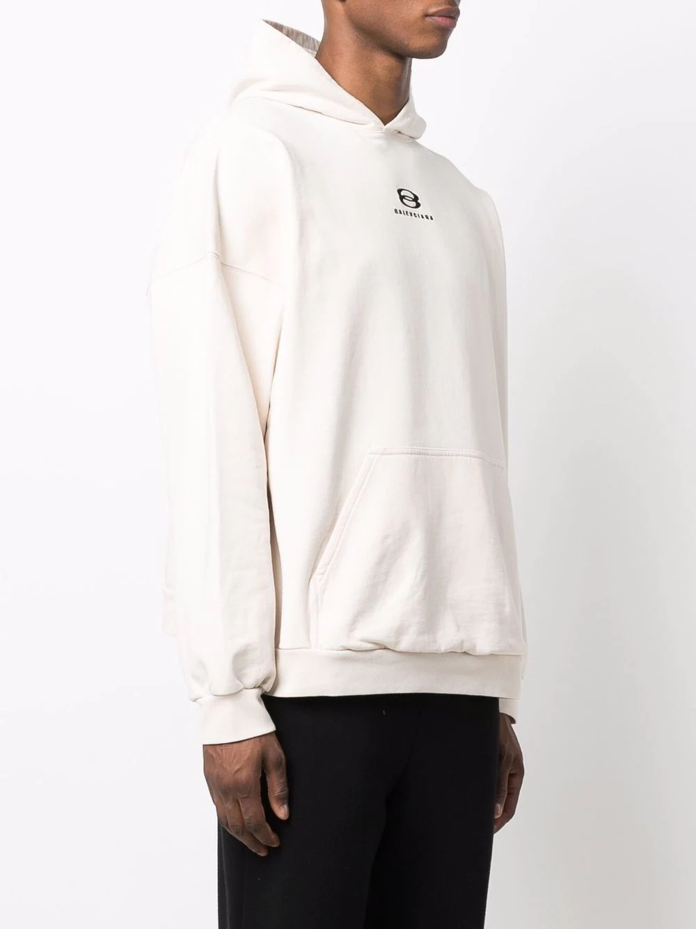 wide logo-print hoodie - 4
