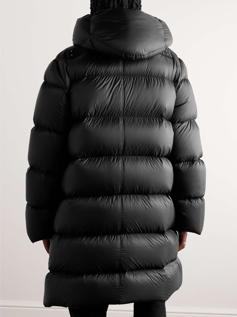 Oversized Quilted Nylon Hooded Down Jacket 4