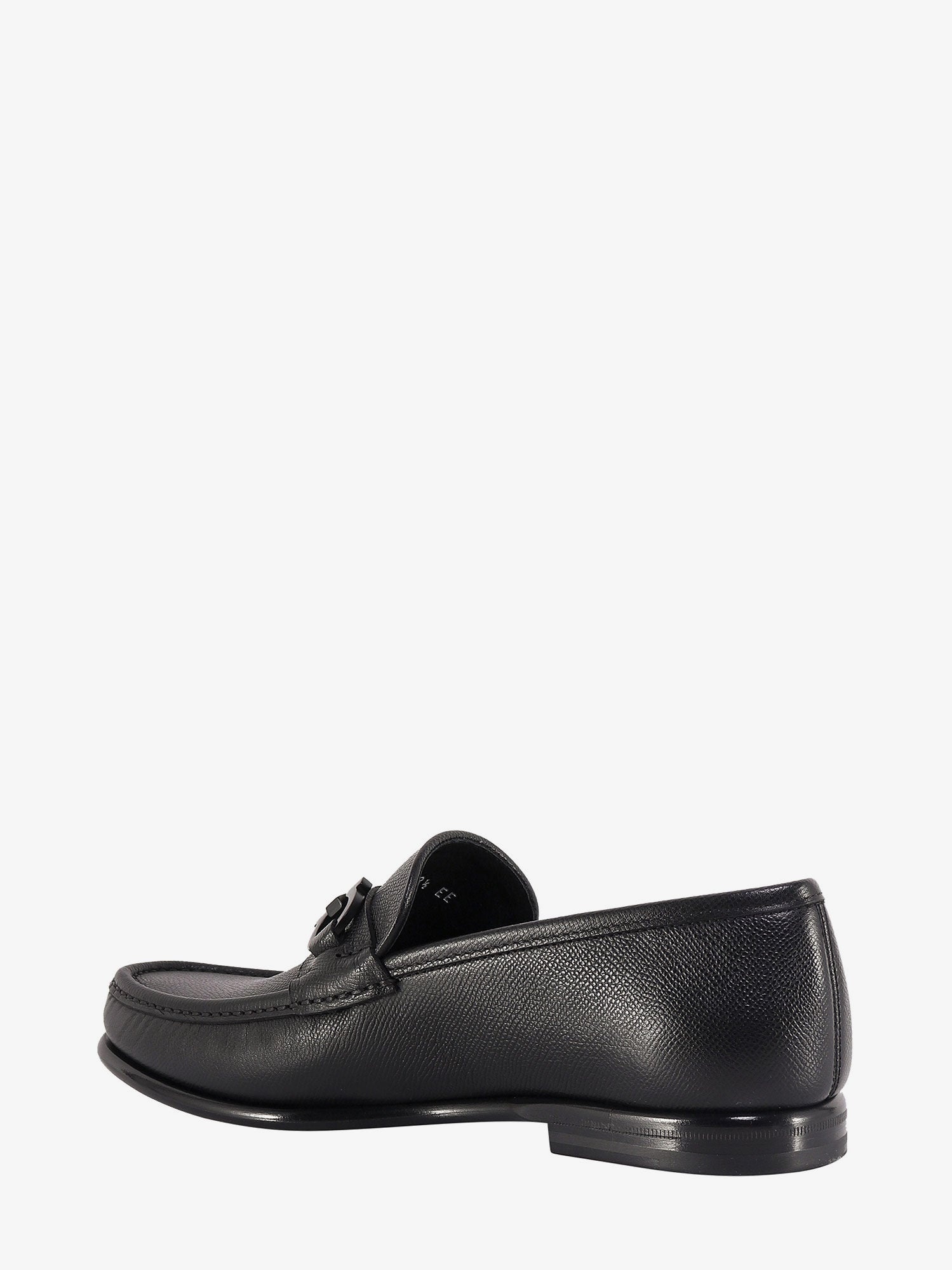 Crown leather loafer with gancini detail - 3