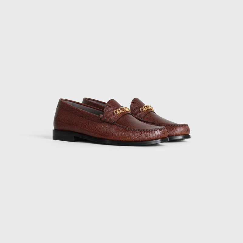 CELINE CELINE LUCO CHAIN TRIOMPHE LOAFER IN KARUNG STAMPED KIDSKIN outlook