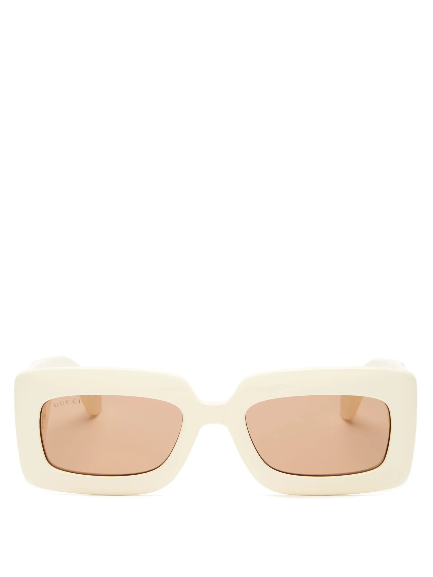 Quilted rectangle acetate sunglasses - 1