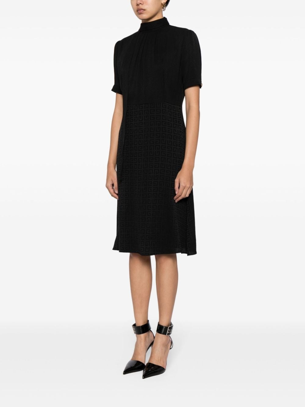 4G-jacquard silk midi dress - 3