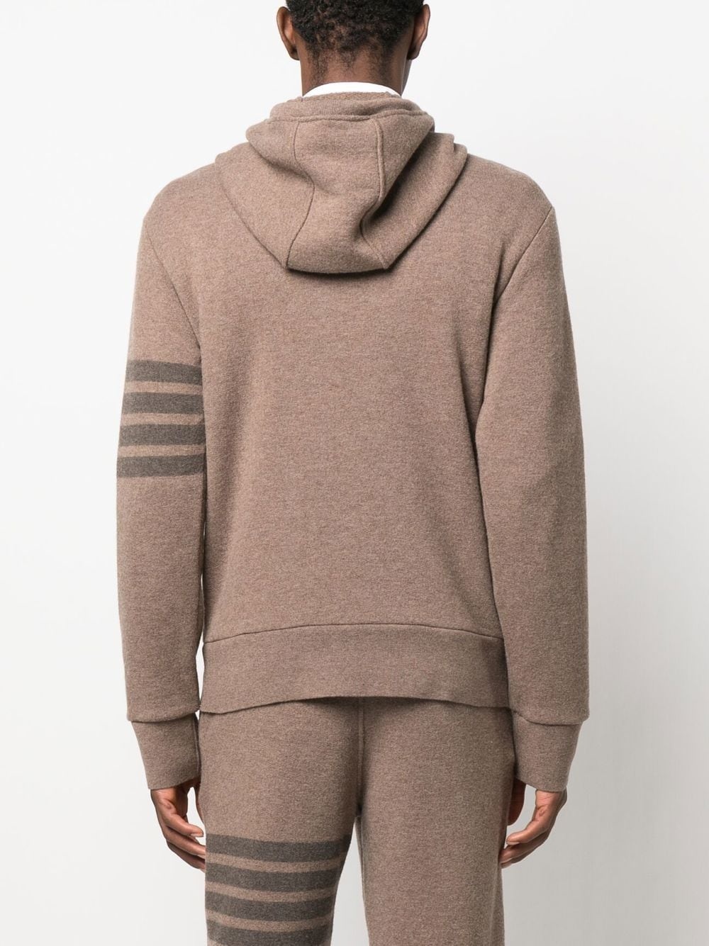 stripe-detail knit hoodie - 4