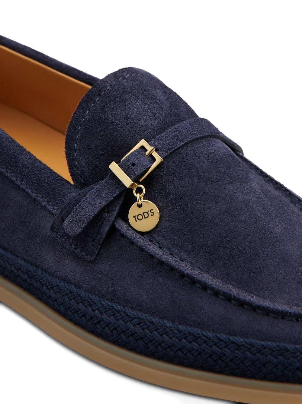 buckle-detail suede loafers - 4
