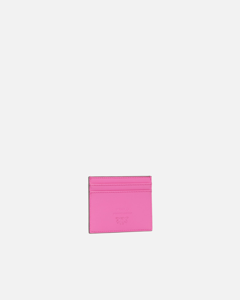 PINKO LEATHER CARD HOLDER WITH LOVE BIRDS LOGO outlook