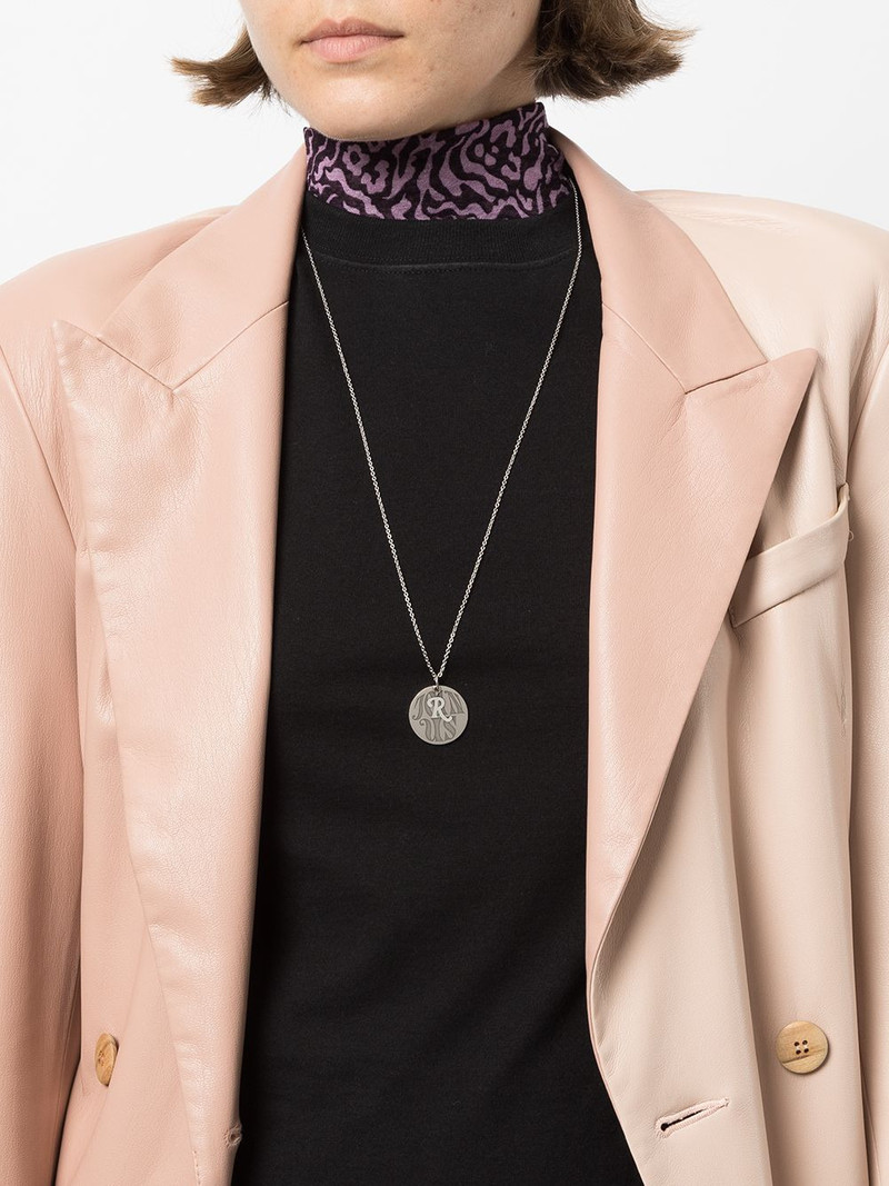 Raf Simons circular-pendant clasp-fastening necklace outlook