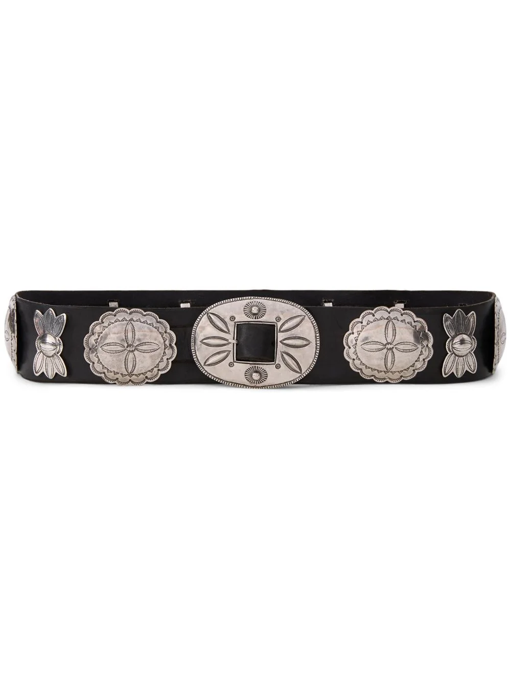 concho leather belt - 1