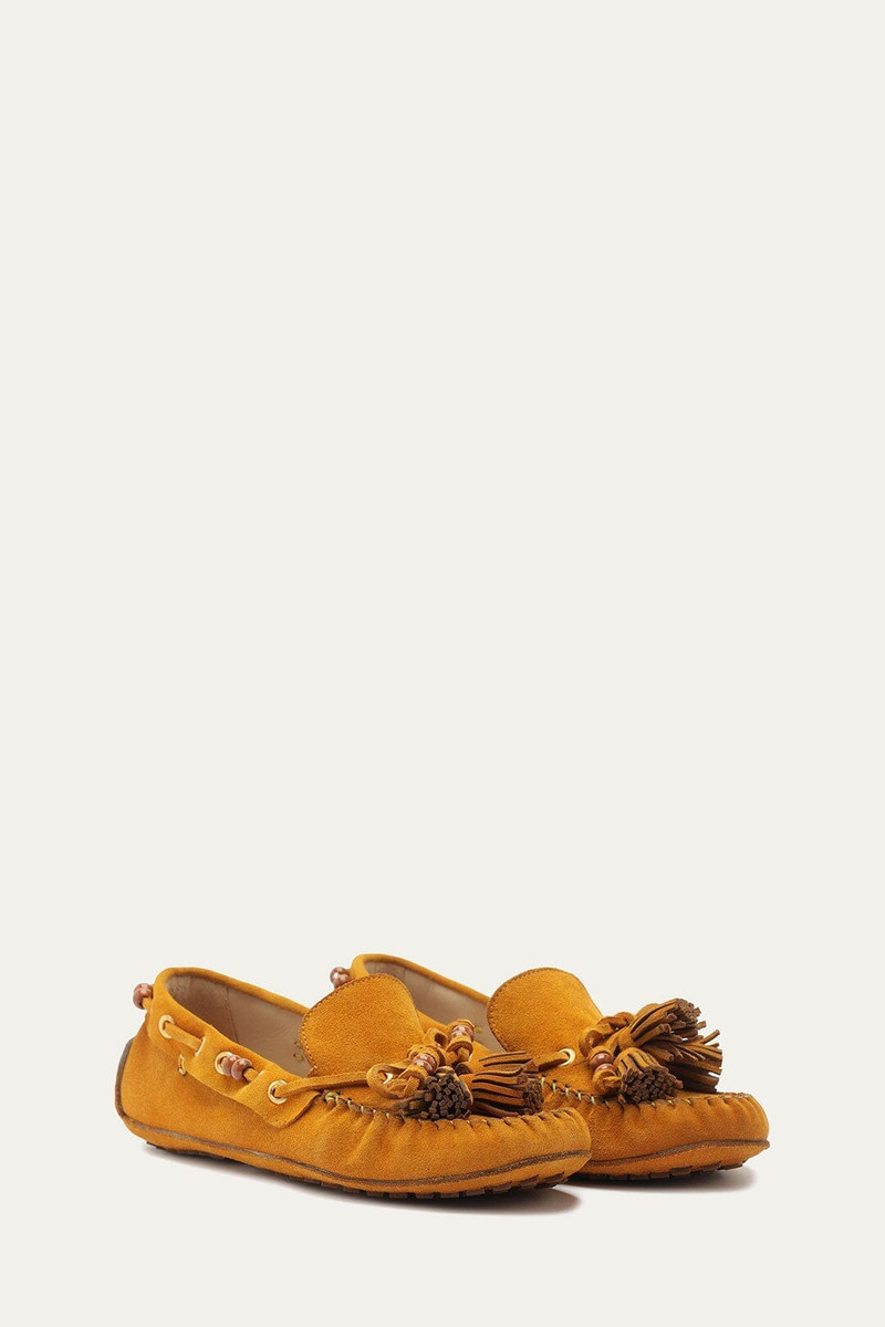 FARM RIO Caramel Tassel Suede Moccasin outlook