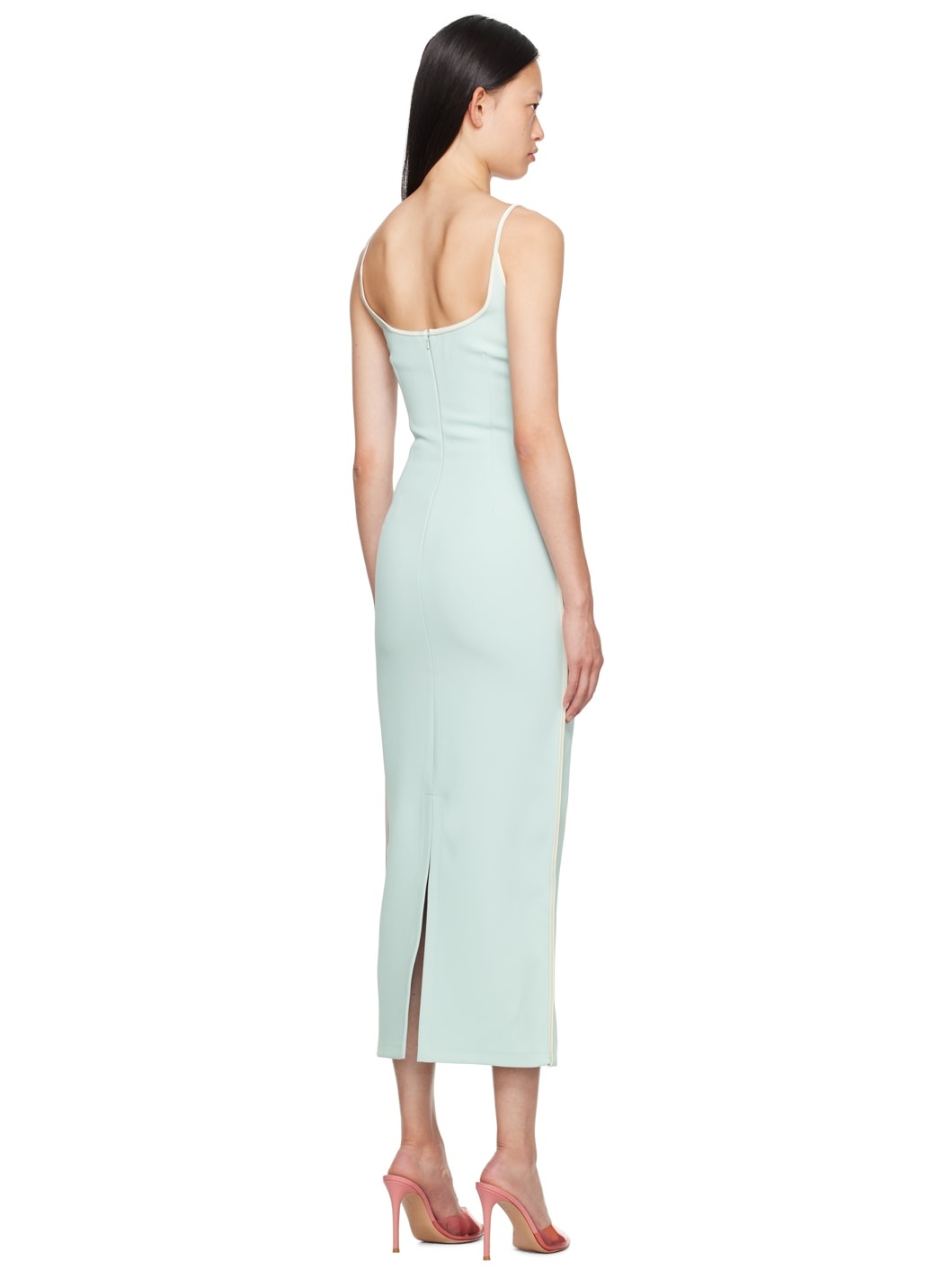 SSENSE Exclusive Blue & White Heart Maxi Dress - 3