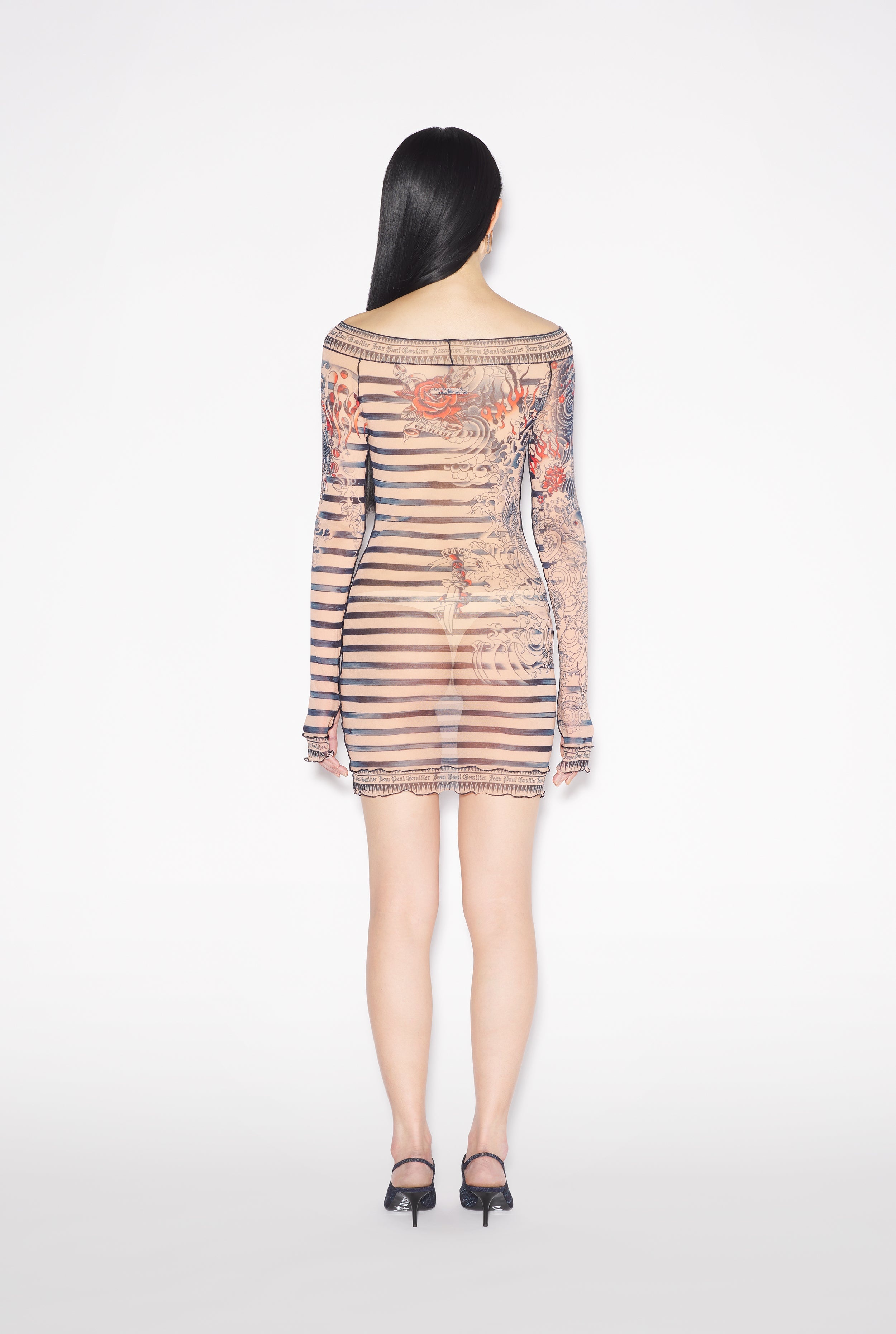 THE SHORT NUDE SAILOR TATTOO DRESS - 3