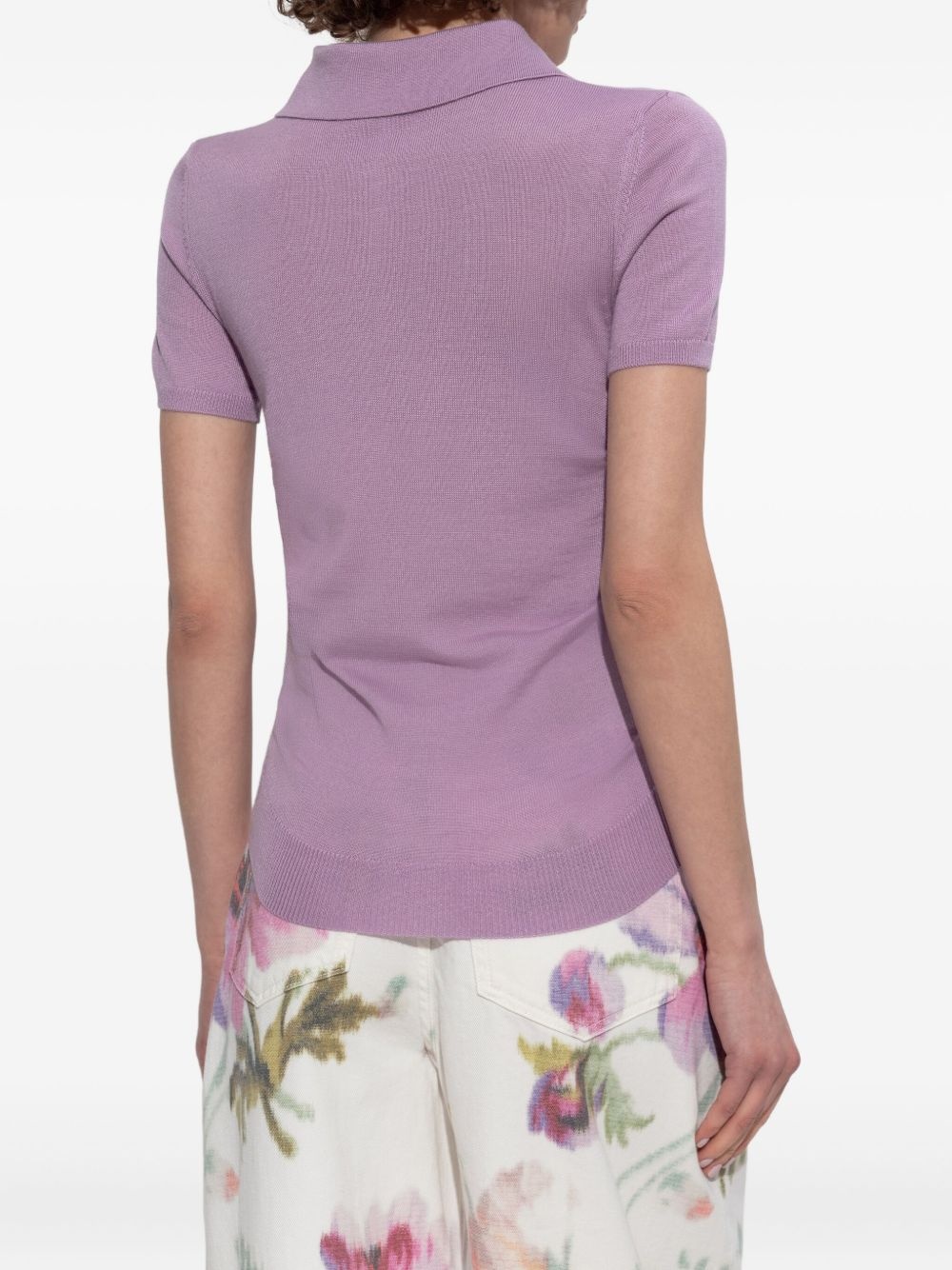 fine-ribbed polo shirt - 4