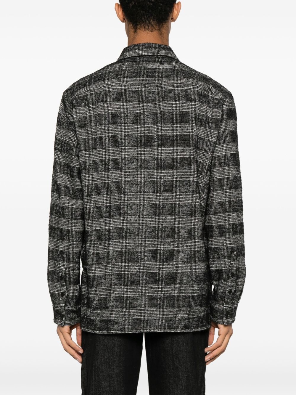 Ants check-pattern layered shirt - 4