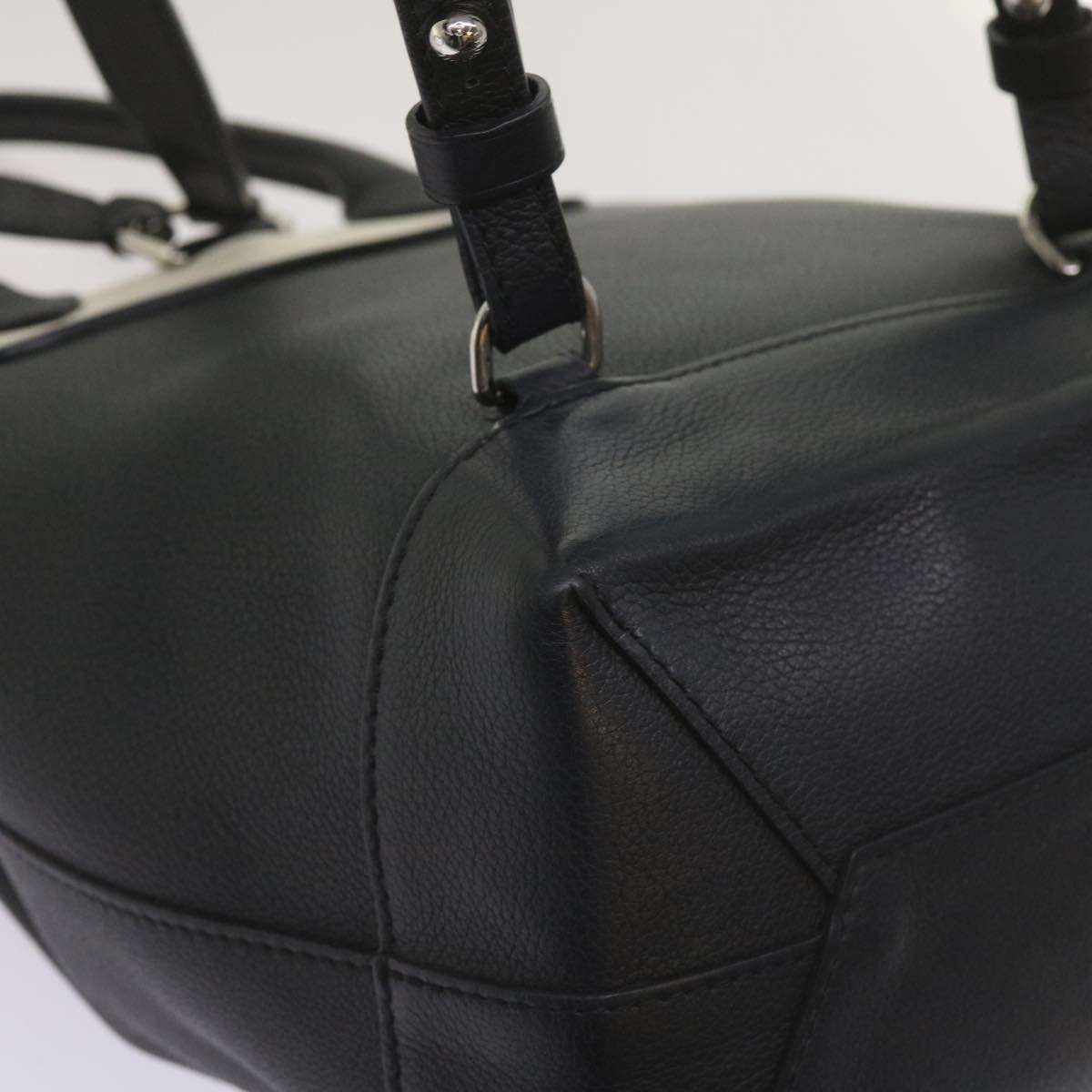 LOUIS VUITTON Lock Me Backpack Calf Leather Black White M54108 - 13