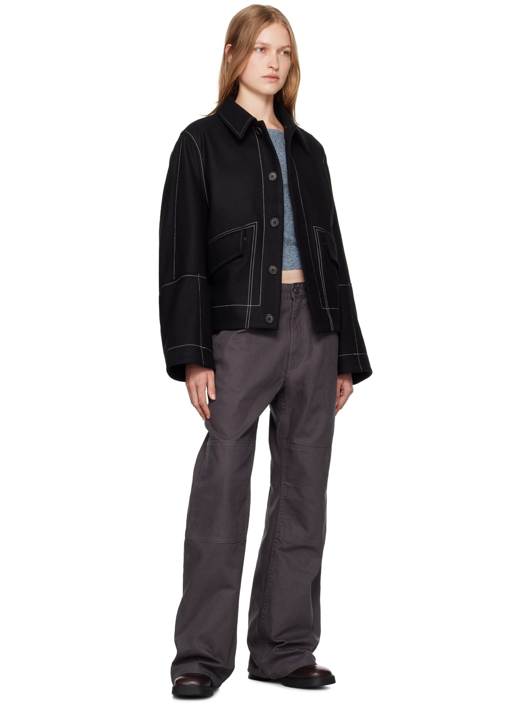 【関税込み】Henrik Vibskov ブラック Dusk Wool ジャケット Henrik Vibskov Dusk Wool Jacket - Black | Garmentory