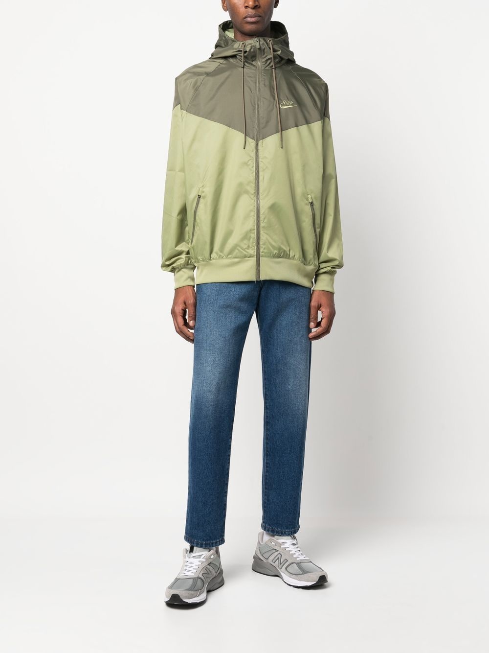 embroidered-logo zip-up hooded jacket - 2