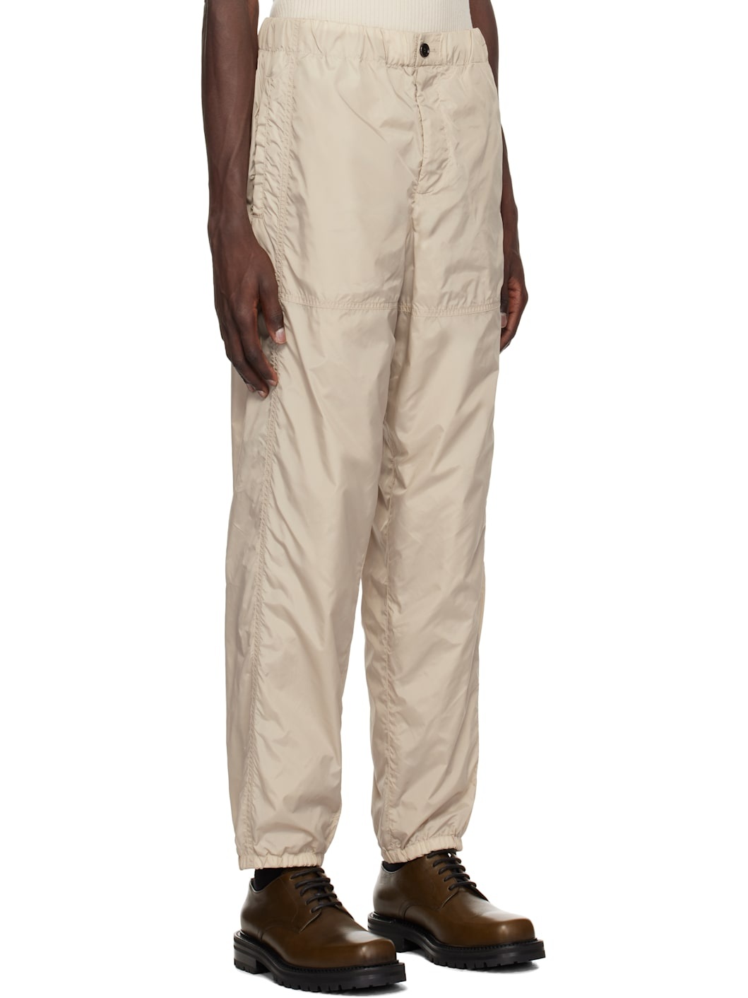 Beige Parachute Trousers - 2