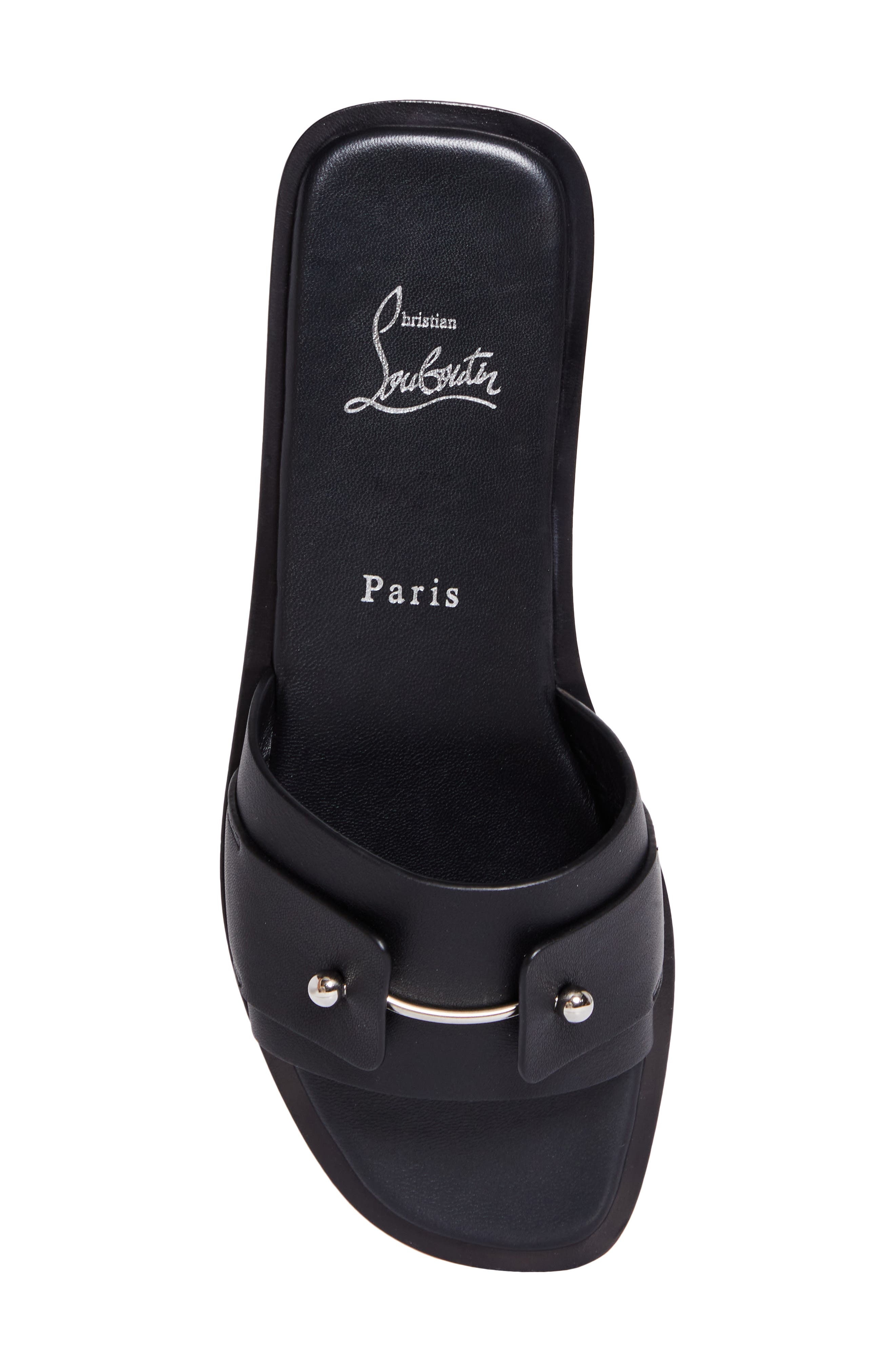 Christian Louboutin Chambelimule Donna Slide Sandal in Black at Nordstrom - 5