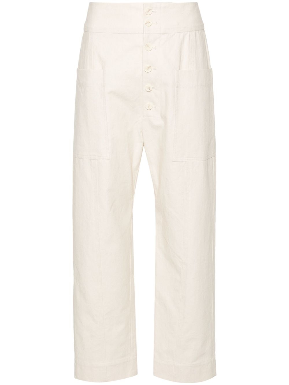 high-waist tapered trousers - 1