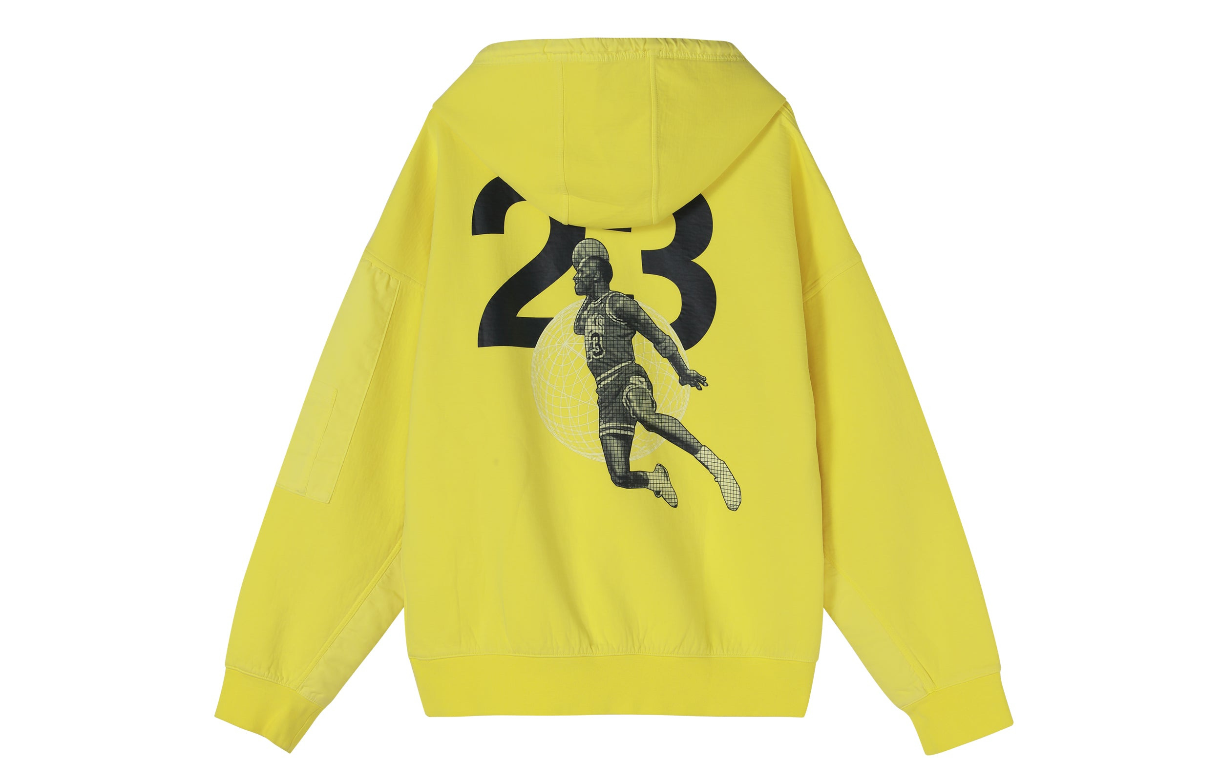 Air Jordan 23 Engineered Casual Sports Hooded Knitted Printed Sweater For Men Yellow CV2768-731 - 2