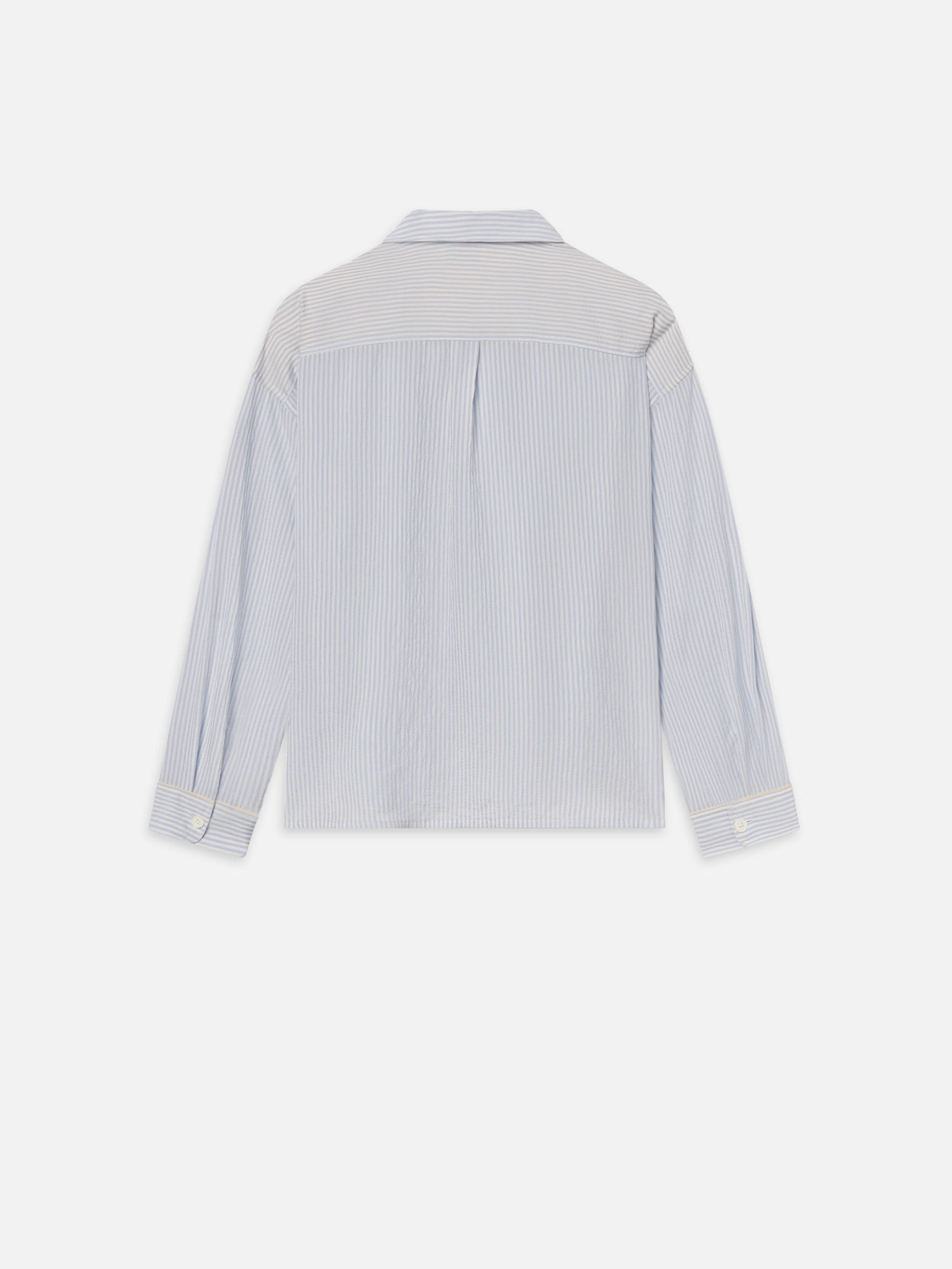 Blue Striped Shirt in Blue Stripe - 5