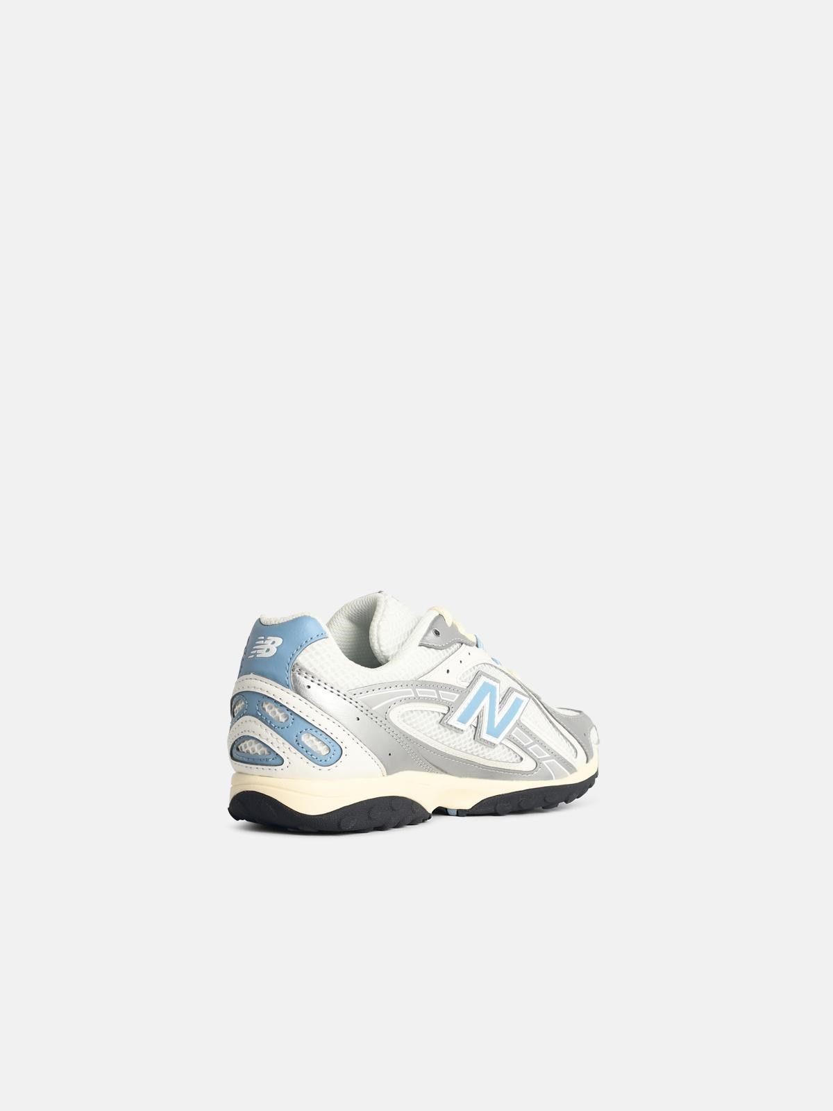 '204' WHITE FABRIC BLEND SNEAKERS - 3