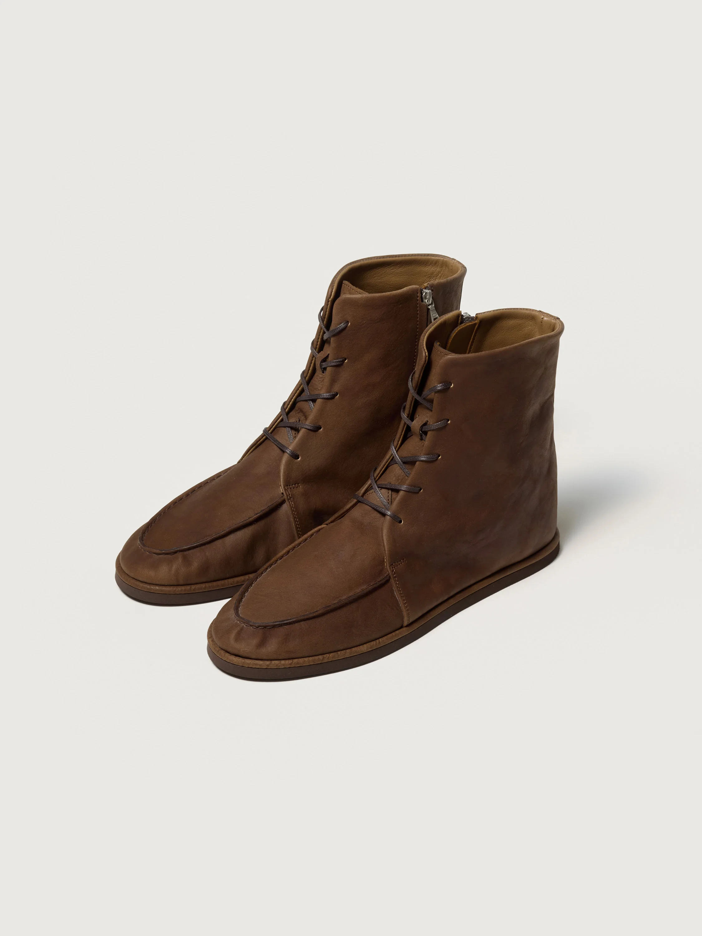 HORSEHIDE LEATHER LACE-UP BOOTS - 1
