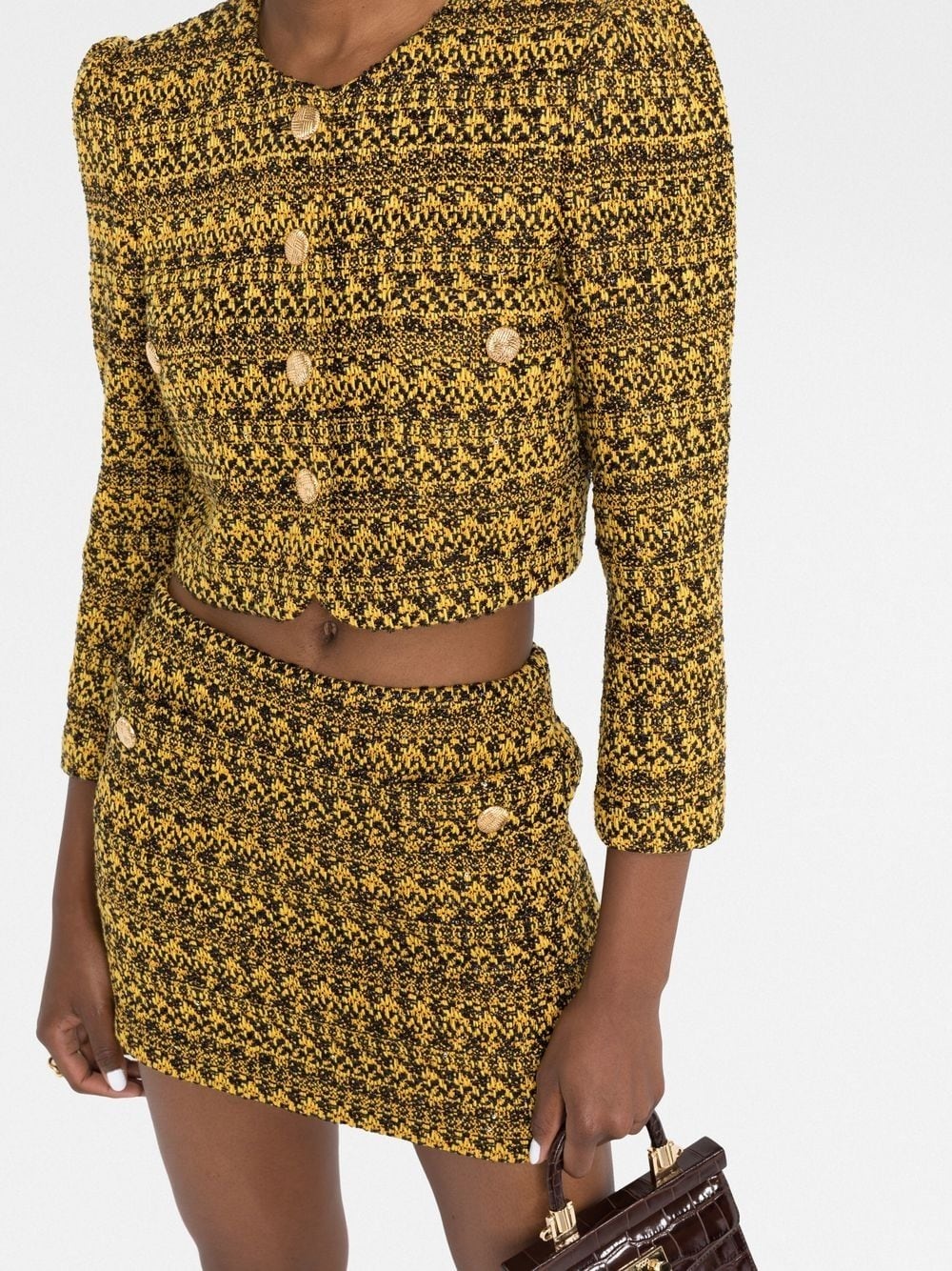 Vichy cropped tweed jacket - 3