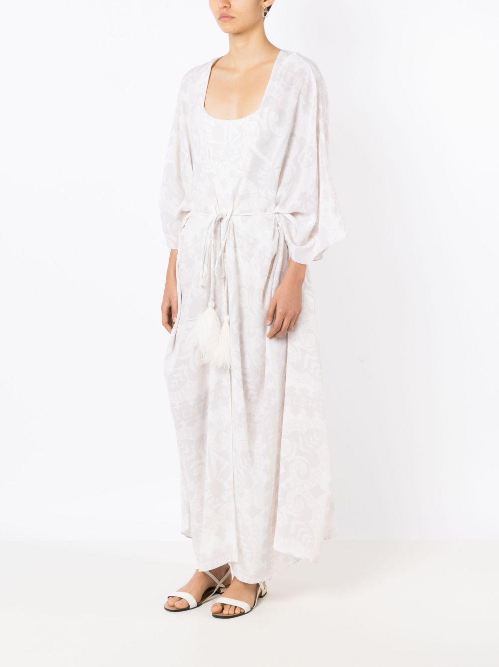 geometric-print beach cover-up - 3