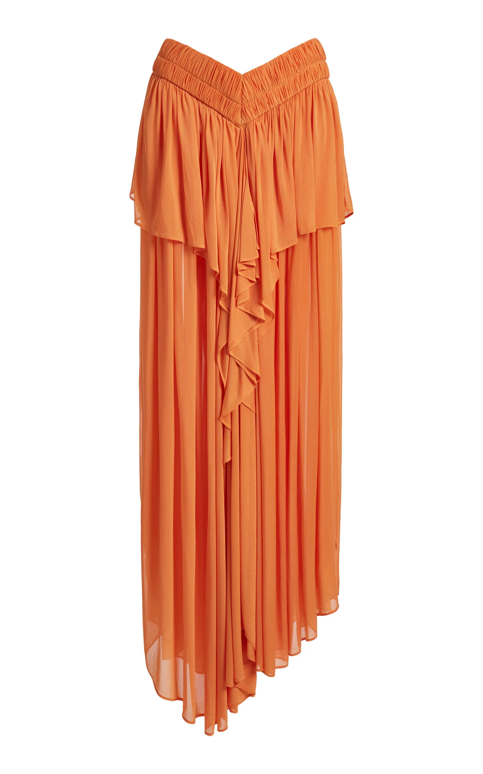 Oniro Fluted Maxi Skirt orange - 1