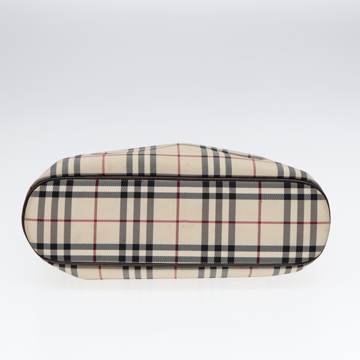 Burberry Nova Check Hand Bag Canvas Beige Silver - 5
