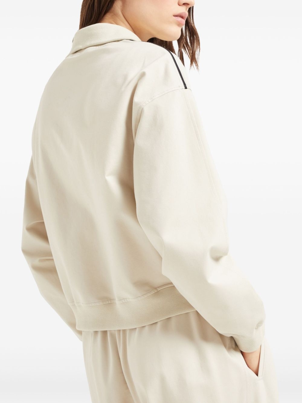 Monili-embellished track jacket - 4