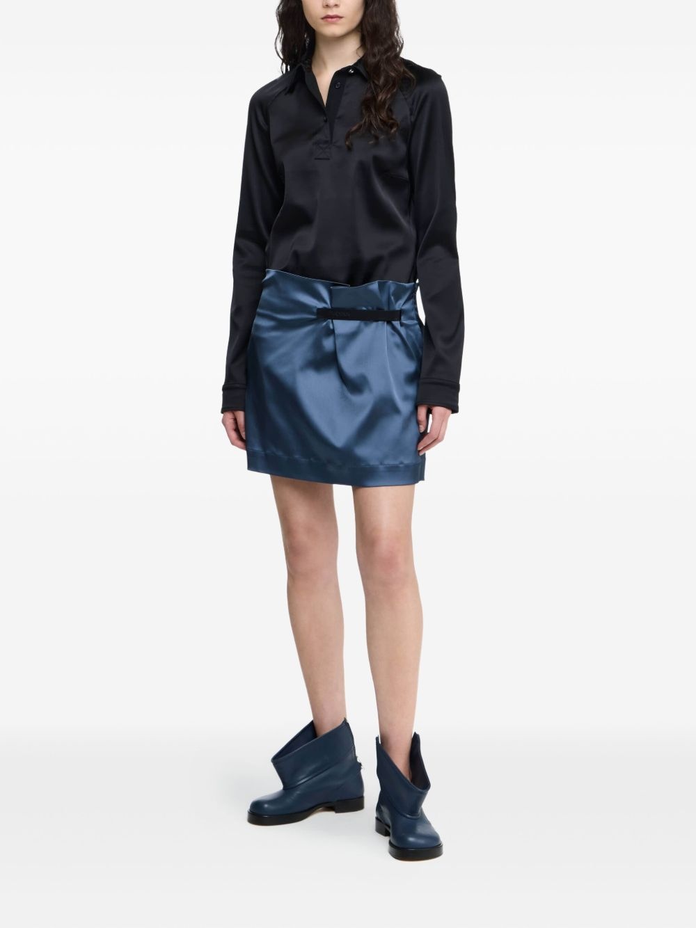 satin mini skirt - 2