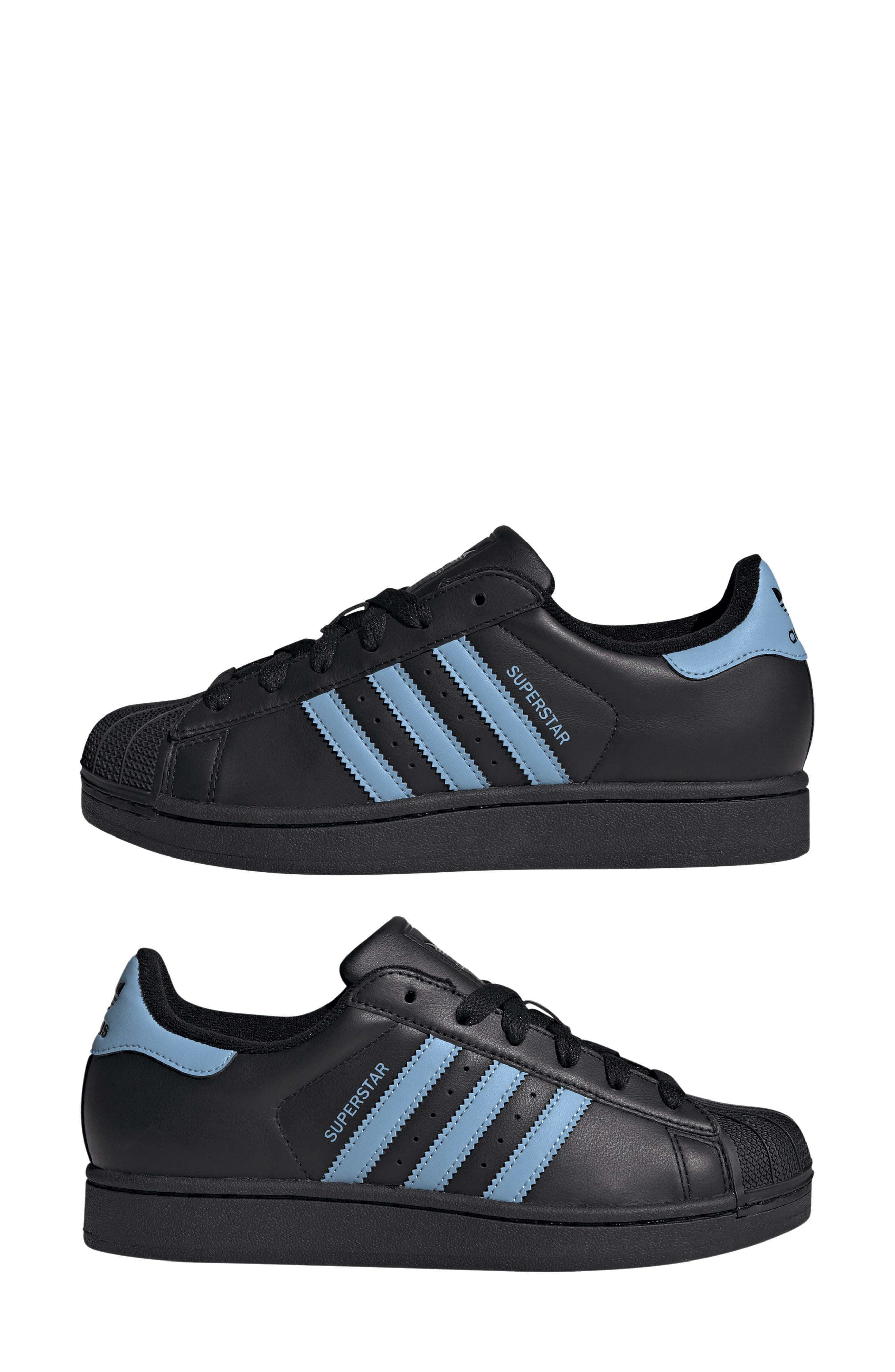 adidas Superstar II Sneaker in Black/Ash Blue/Black at Nordstrom - 9