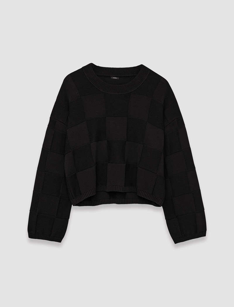 Textured Vichy Crew Neck Jumper 1