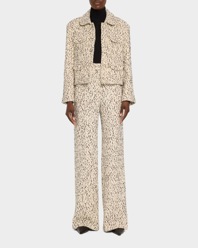 ADAM LIPPES Dalmatian Tweed Wide-Leg Pants outlook