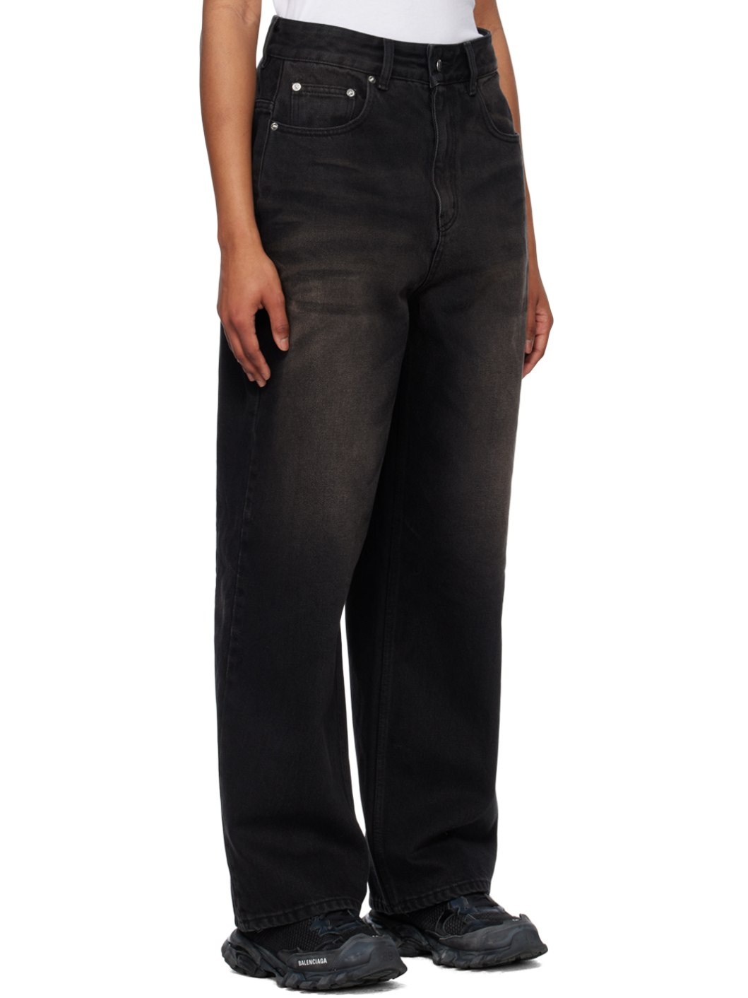 Black Wide-Leg Jeans - 2