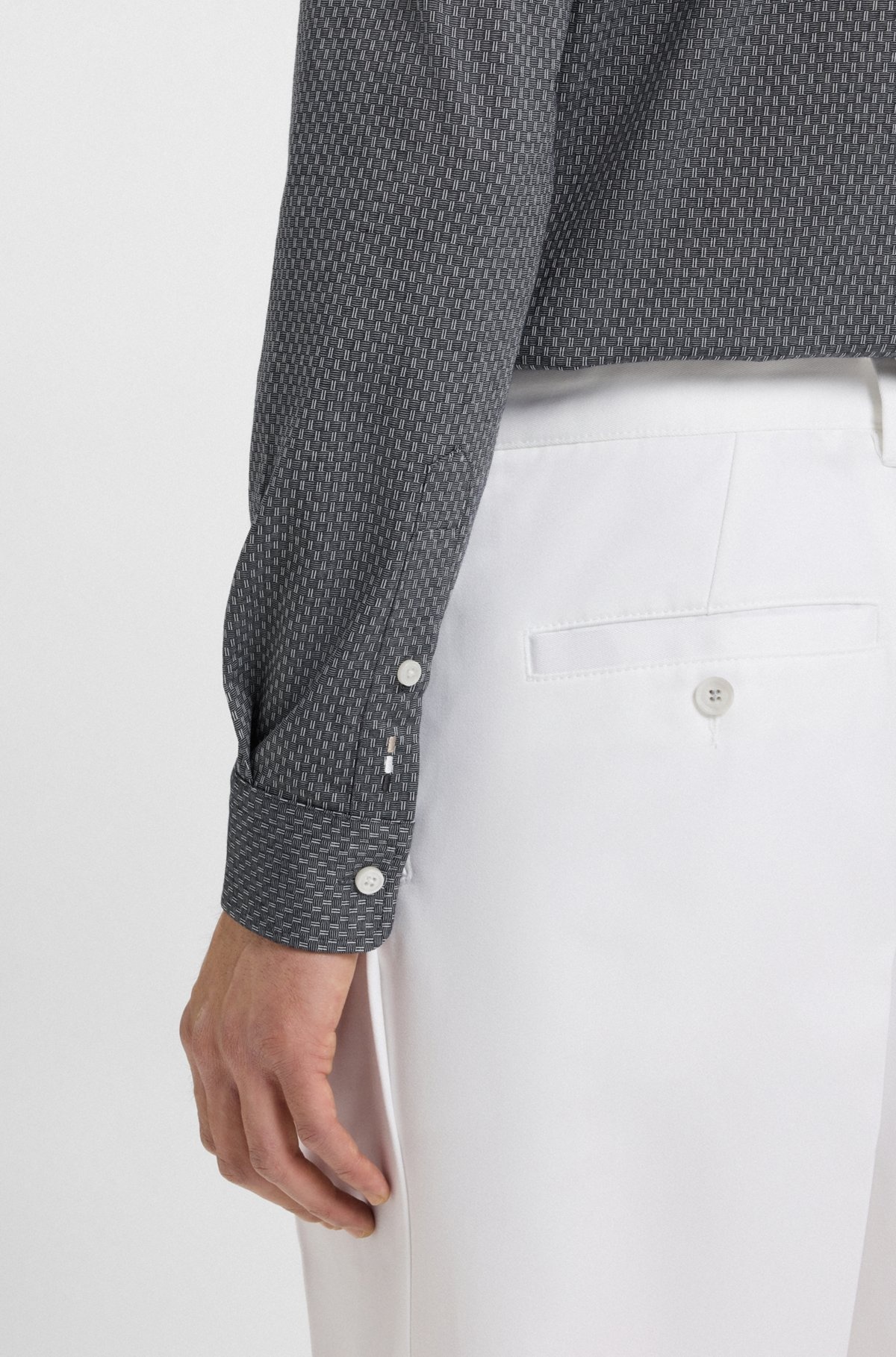 EXTRA-SLIM-FIT SHIRT IN COTTON JACQUARD - 6