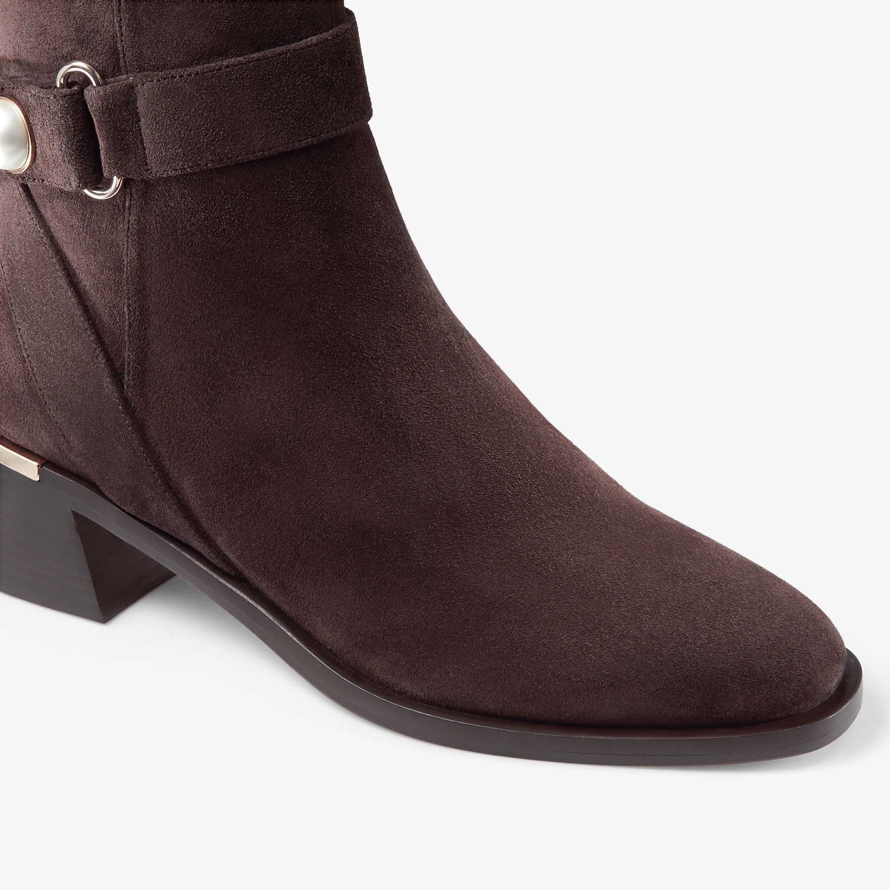 Noor 45
Coffee Velvet Suede Ankle Boots - 4